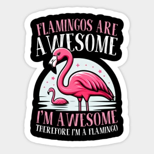 Majestic Mingle Flamingo Majesty, Celebrate Nature's Elegant Creatures Sticker